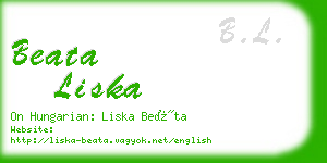 beata liska business card